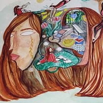 My project for course: Surreal Illustration with Watercolor and Ink. Traditional illustration, Fine Arts, Painting, Drawing, and Watercolor Painting project by namrata sharma - 01.29.2023