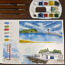 My project for course: Watercolor Travel Journal. Traditional illustration, Watercolor Painting, Architectural Illustration, and Sketchbook project by laward_ - 01.29.2023