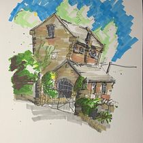 My project for course: Expressive Architectural Sketching with Colored Markers. Een project van  Schetsen,  Tekening,  Architecturale illustratie, Sketchbook y  Illustratie met inkt van rob_gormley - 29.01.2023