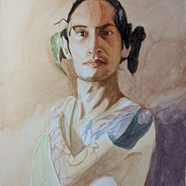 My project for course: Watercolor Portraits: Capture a Model's Personality. Fine Arts, Painting, Watercolor Painting, and Portrait Drawing project by yueshi89 - 01.29.2023