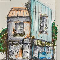 My project for course: Expressive Architectural Sketching with Colored Markers. Een project van  Schetsen,  Tekening,  Architecturale illustratie, Sketchbook y  Illustratie met inkt van uclapt - 04.02.2023