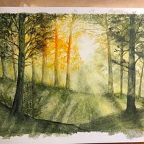 My project for course: Dreamy Watercolor Landscapes: Paint with Light. Un projet de Peinture , et Aquarelle de Nicola Andrew - 30.01.2023