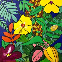 Mi proyecto del curso: Introducción a la pintura acrílica: crea un lienzo tropical. Un projet de Peinture, Création de motifs, Peinture acr , et lique de mamena56_1 - 30.01.2023