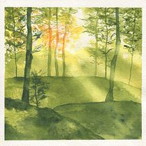 Mon projet du cours : Paysages oniriques à l'aquarelle : capturez la lumière. Un projet de Peinture , et Aquarelle de pynsodo - 30.01.2023