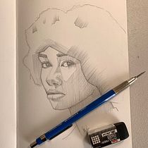 Mi proyecto del curso: Cuaderno de retratos a línea con grafito. Artes plásticas, Esboçado, Desenho, Desenho de retrato, e Sketchbook projeto de Leonardo Sevilla - 30.01.2023