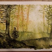 My project for course: Dreamy Watercolor Landscapes: Paint with Light. Un projet de Peinture , et Aquarelle de Lenka Štollová - 04.01.2023