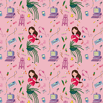 Meu projeto do curso: Design de padrões ilustrados. Traditional illustration, Pattern Design, Digital Illustration, Printing, and Gouache Painting project by esther.fernandes.bastos - 01.30.2023