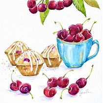 My project for course:  Flavorful Food Illustration with Watercolor . Projekt z dziedziny Trad, c, jna ilustracja,  Sztuki piękne,  Malarstwo i Malowanie akwarelą użytkownika Gabriela Izurieta Rivero - 22.01.2023