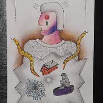 Meu projeto do curso: Ilustração artística: desenhe seu imaginário. Traditional illustration, Painting, Creativit, Pencil Drawing, and Drawing project by Rodrigo For Lucca - 05.08.2023