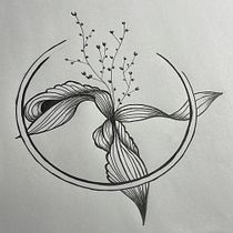 Mein Abschlussprojekt für den Kurs: Blackwork Tattoodesign. Un projet de Illustration traditionnelle, Illustration numérique , et Conception de tatouage de piaoffinger - 31.01.2023
