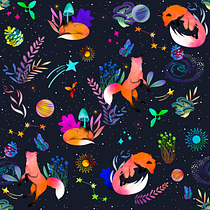 Mon projet du cours : Illustration numérique de motifs inspirés de la faune et la flore. Un progetto di Illustrazione tradizionale, Pattern design, Disegno, Illustrazione digitale e Illustrazione botanica di Florélia Renard - 31.01.2023
