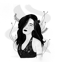 Mon projet du cours : Technique de dessin traditionnel avec Procreate. Projekt z dziedziny Trad, c, jna ilustracja,  R, sunek, Ilustracja c, frowa, Portret, R, sunek c i frow użytkownika Florélia Renard - 01.07.2022