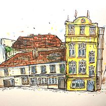 My project for course: Expressive Architectural Sketching with Colored Markers. Een project van  Schetsen,  Tekening,  Architecturale illustratie, Sketchbook y  Illustratie met inkt van gatymkow - 27.01.2023