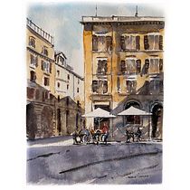 My project for course: Modern Techniques for Watercolor Cityscapes. Un progetto di Pittura e Pittura ad acquerello di Morena Canteros - 01.02.2023