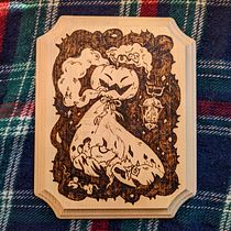 My project for course: Pyrography 101: Woodburning Illustration Techniques. Traditional illustration, Arts, Crafts, and DIY project by eiramenna14 - 02.01.2023