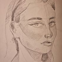 Mi proyecto del curso: Cuaderno de retratos a línea con grafito. Artes plásticas, Esboçado, Desenho, Desenho de retrato, e Sketchbook projeto de Úrsula San Frutos - 26.01.2023