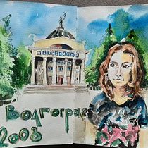 Mein Abschlussprojekt für den Kurs: Aquarellsketching: Drück deine Ideen aus . Ilustração tradicional, Esboçado, Criatividade, Desenho, Pintura em aquarela, e Sketchbook projeto de Maria Ackermann - 01.02.2023