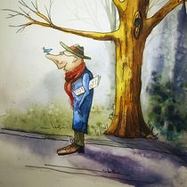 Mój projekt z kursu: Tworzenie ekspresyjnych postaci piórkiem i akwarelą. Un progetto di Character design, Pittura, Bozzetti, Disegno, Pittura ad acquerello, Stor, telling, Disegno artistico, Illustrazione infantile, Narrativa e Illustrazione tradizionale di mart - 01.02.2023