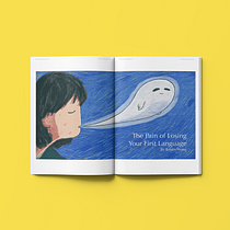 The Pain of Losing Your First Language: Ilustración editorial para revistas. Traditional illustration, Editorial Design, Digital Illustration, Communication, and Editorial Illustration project by Dante Llaguno - 01.22.2023