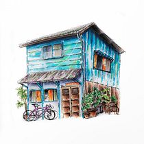 Urban Sketching with @housesketcher Albert Kiefer. Een project van  Schetsen,  Tekening,  Architecturale illustratie, Sketchbook y  Illustratie met inkt van Stephanie Woerner - 21.02.2023