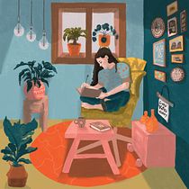 Mijn project van de cursus: Verhalen illustreren met Procreate: ontdek penselen en texturen. Ilustração tradicional, Ilustração digital, Desenho digital, Sketchbook, e Narrativa projeto de leonie.annevelink - 02.02.2023