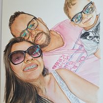Meu projeto do curso: Caderno de retratos em aquarela. Painting, Watercolor Painting, Portrait Drawing, and Sketchbook project by Bruna Melo - 02.02.2023