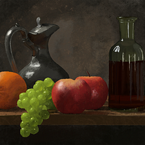 My project for course: Introduction to Digital Painting. Projekt z dziedziny  Sztuki piękne,  Malarstwo, Ilustracja c, frowa, R, sunek c, frow, Malarstwo c i frowe użytkownika Tim - 02.02.2023