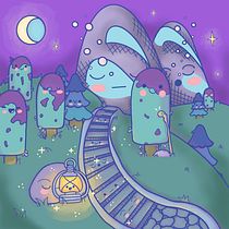 Designing Kawaii Worlds: Based on The Hermit in Tarot. Character Design, Digital Illustration, and Manga project by meganstabswool - 02.02.2023