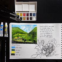My project for course: Watercolor Travel Journal. Traditional illustration, Watercolor Painting, Architectural Illustration, and Sketchbook project by Emilia Romo - 02.03.2023