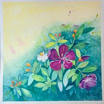 My project for course: Negative Watercolor Painting for Botanical Illustration Ein Projekt aus dem Bereich Traditionelle Illustration, Aquarellmalerei und Botanische Illustration von Vivian Mar - 01.02.2023