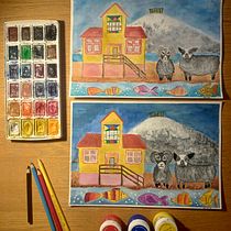 Mój projekt z kursu: Techniki ilustracji akwarelą i gwaszem. Traditional illustration, Fine Arts, Painting, Watercolor Painting, Children's Illustration, and Gouache Painting project by Kasia - 02.03.2023