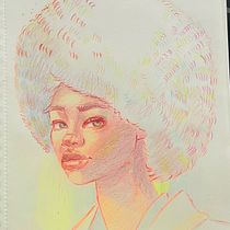 Mi proyecto del curso: Dibujo de retratos llamativos con lápices de colores. Desenho, Desenho de retrato, Sketchbook, e Desenho com lápis de cor projeto de Patricia Beas Delgado - 03.02.2023
