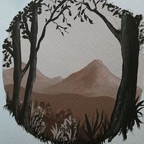 My project for course: Painting Atmospheric Landscapes with Gouache. Traditional illustration, Painting, and Gouache Painting project by ballymeanoch - 02.03.2023