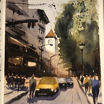 Mi proyecto del curso: Paisajes urbanos en acuarela Ein Projekt aus dem Bereich Bildende Künste, Aquarellmalerei und Architektonische Illustration von jabi76 - 03.02.2023