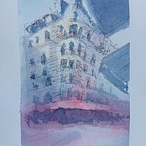 Meu projeto do curso: Desenho arquitetônico com aquarela e tinta. Sketching, Drawing, Watercolor Painting, Architectural Illustration, Sketchbook & Ink Illustration project by sofia_97 - 02.04.2023