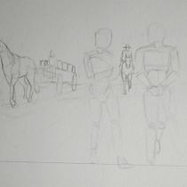 Meu projeto do curso: Fundamentos do desenho de pessoas a partir da imaginação. Traditional illustration, Fine Arts, Sketching, Pencil Drawing, Drawing, Artistic Drawing, and Figure Drawing project by Diogo Lima - 02.04.2023