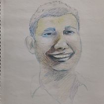 My project for course: Vibrant Portrait Drawing with Colored Pencils. Desenho, Desenho de retrato, Sketchbook, e Desenho com lápis de cor projeto de Rishabh Somani - 24.11.2022