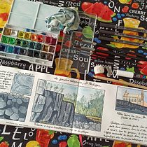 Mon projet du cours : Carnet de voyage à l’aquarelle. Traditional illustration, Watercolor Painting, Architectural Illustration, and Sketchbook project by Coralie Rousic - 01.31.2023