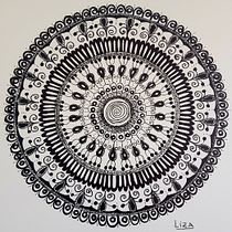 Mi proyecto del curso: El arte de dibujar mandalas: crea patrones geométricos Ein Projekt aus dem Bereich Zeichnung und Illustration mit Tinte von Liza Dudelzak-Carp - 04.02.2023