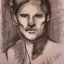 Mój projekt z kursu: Artystyczny rysunek portretowy: uchwyć autentyczną mimikę. Un projet de Illustration traditionnelle, Beaux Arts, Esquisse , Dessin au cra, on, Dessin, Dessin de portrait, Dessin réaliste, Dessin artistique , et Dessin anatomique de Natalia Goźlińska - 04.01.2023