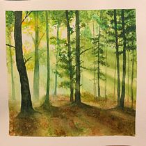My project for course: Dreamy Watercolor Landscapes: Paint with Light. Un projet de Peinture , et Aquarelle de Katsiaryna - 05.02.2023