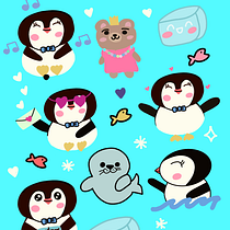 Mi proyecto del curso: Ilustración kawaii: crea personajes encantadores Ein Projekt aus dem Bereich Traditionelle Illustration, Design von Figuren und Manga von virginia_carolina - 05.02.2023