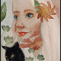 My project for course: Illustrated Portrait in Watercolor. Un projet de Illustration traditionnelle, Beaux Arts, Peinture, Dessin, Aquarelle, Dessin de portrait , et Dessin artistique de Erika Schwab - 05.02.2023