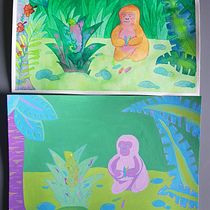 Mi proyecto del curso: Técnicas de ilustración con acuarela y gouache. Traditional illustration, Fine Arts, Painting, Watercolor Painting, Children's Illustration, and Gouache Painting project by elena pallares - 02.05.2023