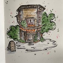 My project for course: Expressive Architectural Sketching with Colored Markers. Sketching, Drawing, Architectural Illustration, Sketchbook & Ink Illustration project by 4qmgxjynrj - 01.31.2023