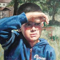 Mi proyecto del curso: Retratos contemporáneos al óleo. Traditional illustration, Fine Arts, Painting, and Oil Painting project by Carmen Rey - 02.05.2023