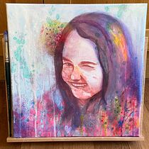 My project for course: Experimental Portraiture: Fusing Oil, Acrylic, and Spray Paint. Fine Arts, Painting, Acr, lic Painting, and Oil Painting project by robnskye - 02.05.2023