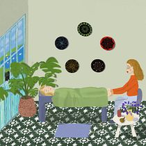 Tiempo de relax. Ilustração tradicional, Ilustração digital, Desenho digital, Sketchbook, e Narrativa projeto de pgpoyato - 05.02.2023