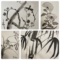 Mein Abschlussprojekt für den Kurs: Einführung in die Sumi-e-Malerei . Traditional illustration, Fine Arts, Painting, Drawing & Ink Illustration project by Doreen Kurtz - 02.05.2023