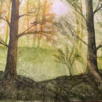 My project for course: Dreamy Watercolor Landscapes: Paint with Light. Un projet de Peinture , et Aquarelle de eillets - 05.02.2023